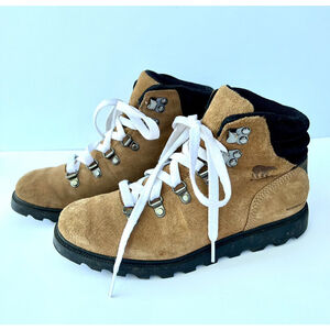Women’s Sorel Madson Hiker Waterproof Boot Size Us 4 EUR 35 Camel Brown EUC